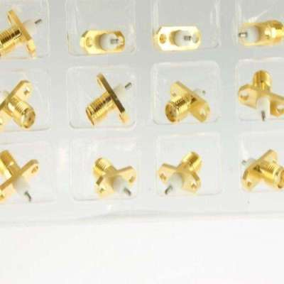 AMPHENOL (50pcs) 901-10142 SMA Panel Receptacle Jack RF Connector Adapter New Original Ready Stock Industrial Automation PAC Dedicated PL
