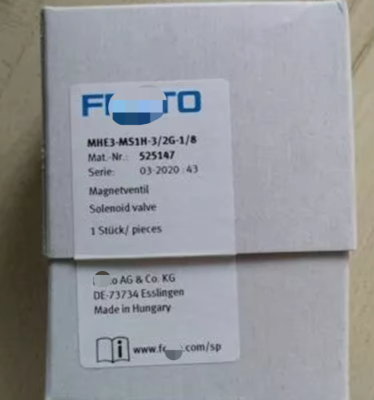 Festo 1 PCS NEW in BOX MHE3-MS1H-3/2Gwbr-1/8 525147 Solenoid Valve 24V DC