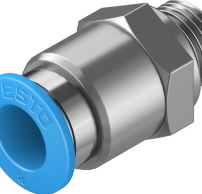 Festo 10PCS/New QS-1/8-8 153004 Thread Push-in Fitting
