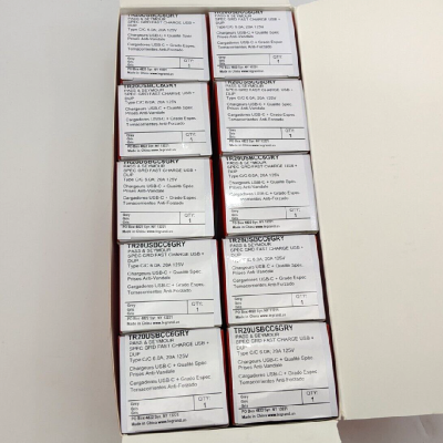 Legrand 10 PC TR20USBCC6GRY Fast Charge Type C USB Receptacle 6A 20A 125V NOS New Original Ready Stock Industrial Automation PAC Dedicat