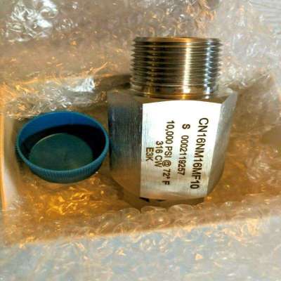 SwageloK 10000 PSI CN16NM16MF10 1 Male NPT to 1 Medium-Press Ure Cone &amp Thread